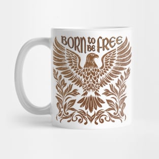 Born to be free, Flying eagle with ornaments Mug